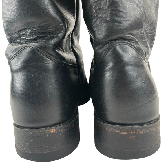 Justin Boots Ropers Collection Black Kipskin Western Boots - Picture 12 of 15